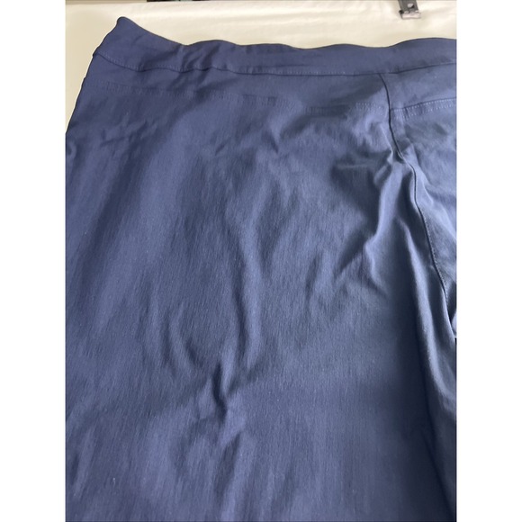 Allison Daley Womens Capri Pants 22W Skimmer Stretch Pull-On True Navy Blue F18 - Picture 14 of 16